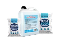 Sada na úklid - Bílý ocet 10% 5l, Kyselina citronová 500g, Jedlá soda 1kg