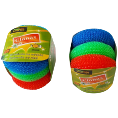 Drátěnka nylon mix barev 3ks