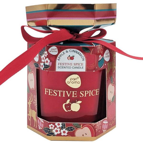 PanAroma Vianočná sviečka v darčekovom balení Jablko Škorica 120G