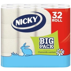 NICKY Big Pack Kamilla 32ks - 3-vr.-harmanček toaletný papier
