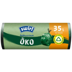 Swirl Eko zatahovacie vrecia na odpad 35 l, 55 × 63 cm, 23 µ, 12 ks