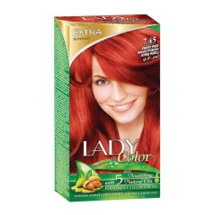 Barva na vlasy LADY in Color, 7.45 Ohnivá červená