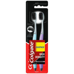 Colgate High Density Charcoal zubní kartáček, měkký, 2 ks