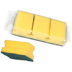 Spokar houbička na nádobí, profilovaná, 78 × 60 × 45 mm, balení 3 ks