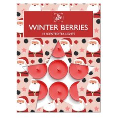 PanAroma vonné čajové sviečky Winter Berries 12ks