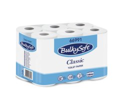 Jemný toaletní papír - Bulkysoft 2 vrstvý 100% celulóza 12 ks