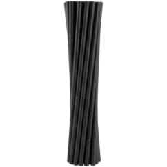 Papírová brčka černá 12 ks