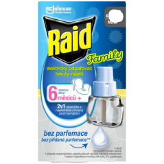 Raid Family náhradní tekutá náplň proti komárům, 30 nocí, 21 ml