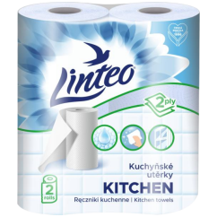 Linteo 2vrstvé kuchyňské papírové utěrky, 2× 10 m, 2 role