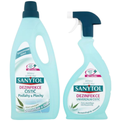Sanytol Dezinfekcia čistič podláh a plôch, 1 l + univerzálny čistič, 500 ml