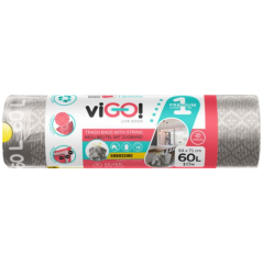 viGO! Premium sťahovacie vrecká na odpad 60 l, 10 ks