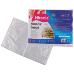 Niteola svačinové vrecká, HDPE, 25 × 35 cm, hrúbka 12 µ, priehľadné, 50 ks