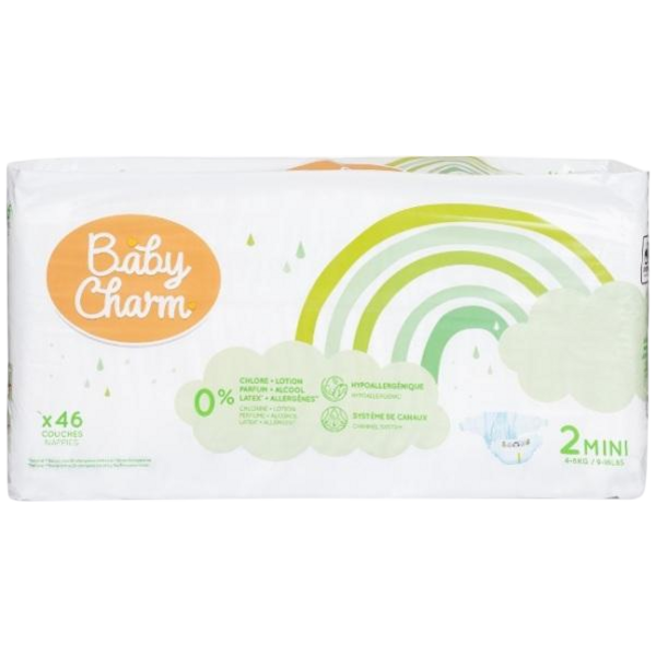 Baby Charm jednorázové plenky Super Dry Flex Mini 3–6 kg, 46 ks Baby Charm jednorázové plenky Super Dry Flex Mini 3–6 kg, 46 ks