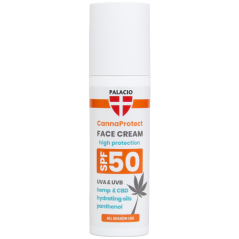 PALACIO CannaProtect - Pleťový krém SPF50 s konopím, 50ml