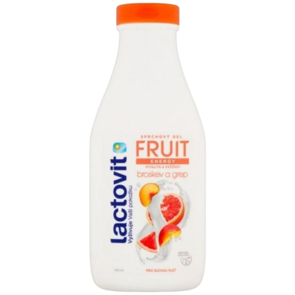 Lactovit Fruit Energy broskev a grep sprchový gel, 500 ml