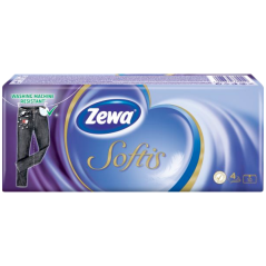 Zewa Softis Standard 4vrstvové papierové vreckovky, 10× 10 ks