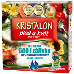 Agro Kristalon Plod a květ, hnojivo na balkonové a okrasné rostliny a dřeviny, 500 g