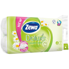 Zewa Deluxe Camomile Comfort 3vrstvý toaletný papier, 8 rolí, 19,3 m roľa