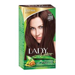 Barva na vlasy LADY in Color, 4.4 Kaštánově hnědá