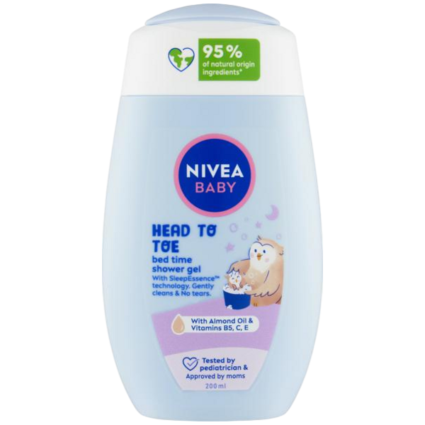 Nivea Baby Bed Time sprchový gel pro celé tělo a vlásky, 200 ml