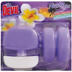 Dr. Devil 3v1 Sunset Blossom tekutý WC blok, košíček + náplň 3× 55 ml