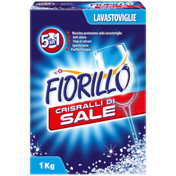 Fiorillo Hrubozrnná sůl do myčky nádobí, 1 kg Fiorillo Hrubozrnná sůl do myčky nádobí, 1 kg
