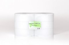 Toaletní papír Jumbo 23, 2vrstvý, 180 m, celulóza bez potisku, balení 6 rolí