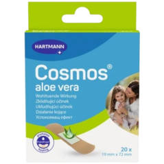 Cosmos náplasťe s aloe vera 1,9 x 7,2 cm, 20 ks