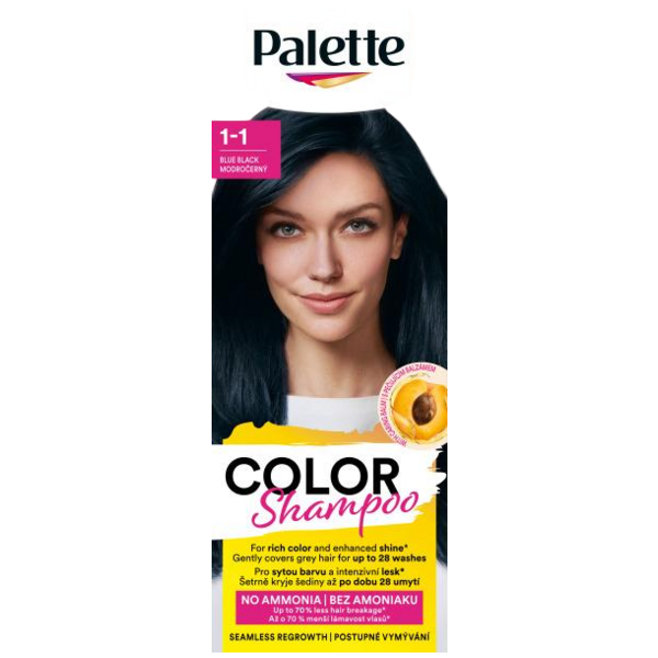 Schwarzkopf Palette Color Shampoo barva na vlasy 339 modročerná 50 ml