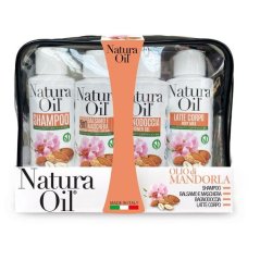 Natura Oil darčeková telová sada s certifikovaným mandľovým olejom 4x100ml