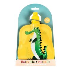 Rex London prenosná skladacia fľaša na vodu Harry the Crocodile