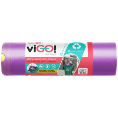 viGO pytle na odpad zatahovací, 27 µ, 70 × 100 cm, 120 l, 10 ks