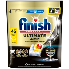 Finish tablety do umývačky Ultimate Plus All in 1 Lemon, 45 ks