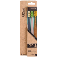 SOFTdent Eco zubní kartáček, extra měkký, 3 ks
