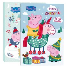 Peppa Pig adventný kalendár s mliečnou čokoládou 2 motívy 75g