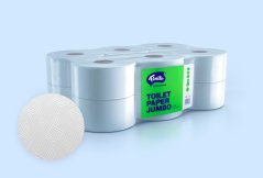 Toaletní papír FINITO Jumbo 19, 2vrstvý, 100 m, 100% celulóza, lepený, balení 12 rolí