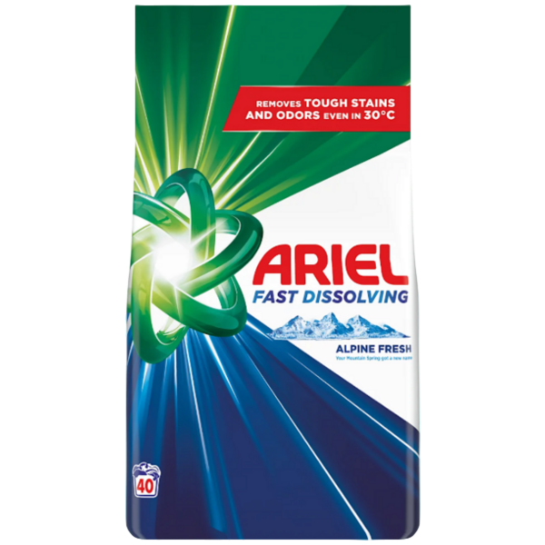 Ariel Mountain Spring prací prášek, 40 praní, 2,2  kg