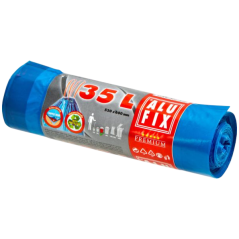 Alufix Premium pytle na odpad, zatahovací, 20 µ, 53 × 60 cm, 35 l, 15 ks