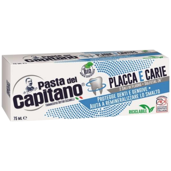 PLACCA E CARIE - zubní pasta s fluorem pro ochranu proti plaku a kazu 75 ml