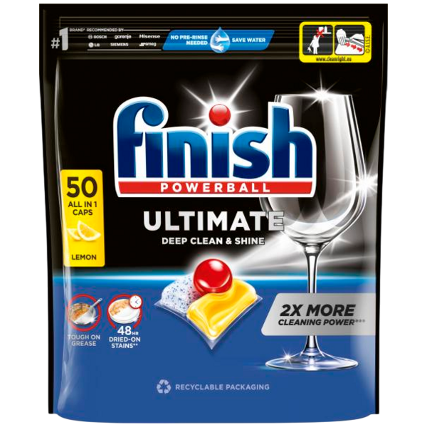 Finish tablety do myčky Ultimate All in 1 Lemon, 50 ks Finish tablety do myčky Ultimate All in 1 Lemon, 50 ks