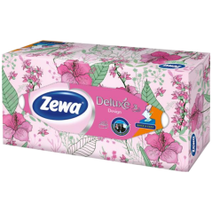 Zewa Deluxe Family Box 3vrstvové papierové vreckovky, 90 ks