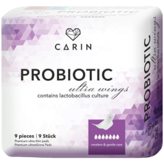 Carin Ultra Probiotic dámské vložky, 9 ks