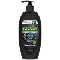 Palmolive Men Refreshing sprchový gel 3v1 pro muže pumpa, 750 ml