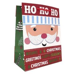 Darčeková vianočná taška motív Santa HO-HO-HO 18x23x10cm