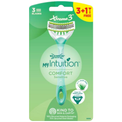 Wilkinson Sword Xtreme3 dámska holítka My Intuition Comfort Sensitive, 3 břity, 4 ks