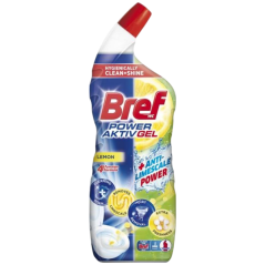 Bref WC gel Power Aktiv Gel Lemon s osviežovačom, 700 ml