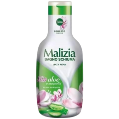 Malizia koupelová a sprchová pěna do koupele Bio Aloe and Magnolia 1000 ml