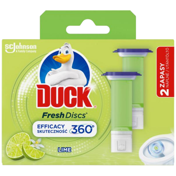 Duck WC blok Fresh Discs Limetka, 2× 36 ml