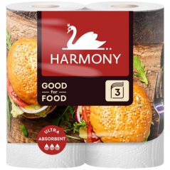 Harmony Good For Food Burger 3vrstvové papierové utierky 16,5 m, 2 role
