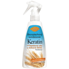 Bezoplachový kondicionér KERATIN + VITAMÍNOVÝ OLEJ Z OBILNÝCH KLÍČKŮ 260 ml